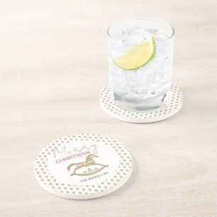 Weihnachtspferd aus Holz Getränkeuntersetzer