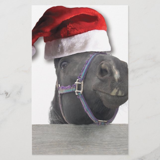 Weihnachtspferd Briefpapier (Vorderseite)
