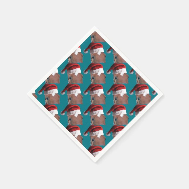 Weihnachtspferd Serviette (Ecke)
