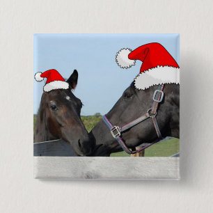 Weihnachtspferd und Pony Button