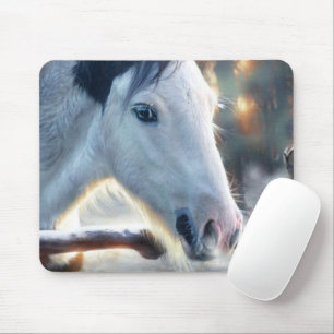 Weihnachtspferd und wunderschönes Eule Mousepad
