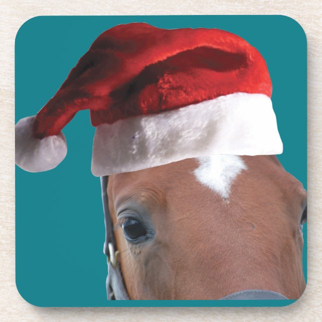 Weihnachtspferd Untersetzer (Vorderseite)