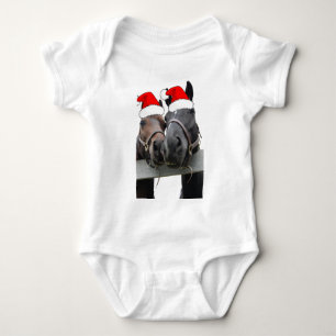Weihnachtspferde Baby Strampler