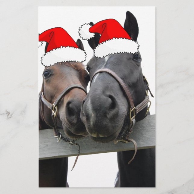 Weihnachtspferde Briefpapier (Vorderseite)