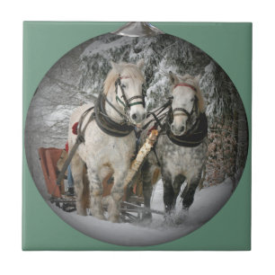 Weihnachtspferde Fliese