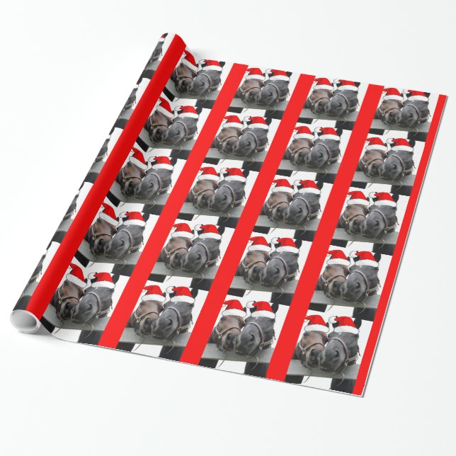 Weihnachtspferde Geschenkpapier (Ungerollt)