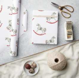 Weihnachtspferde Muster Geschenkpapier