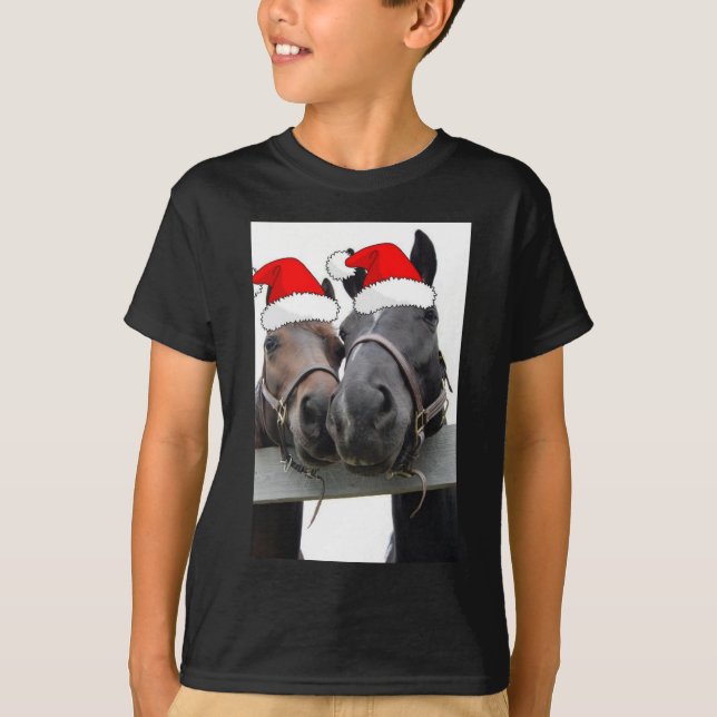 Weihnachtspferde T-Shirt (Vorderseite)