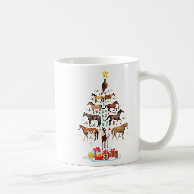 Weihnachtspferde Weihnachten für Frauen Mädchen Kaffeetasse (Rechts)