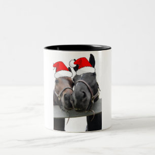 Weihnachtspferde Zweifarbige Tasse