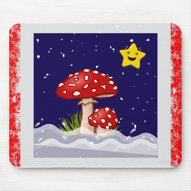 Weihnachtspilze Mousepad (Vorne)