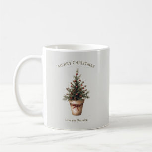 Weihnachtspinecone Baum rustikale Feiertage Gewohn Kaffeetasse
