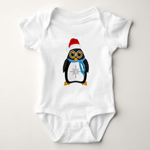 Weihnachtspinguin Baby Strampler