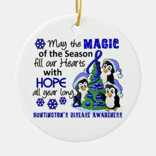 WeihnachtsPinguin-Chorea Huntington Keramik Ornament