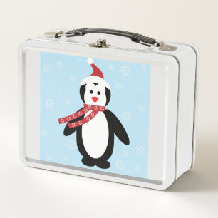 WeihnachtsPinguin-Entwurf Metall Lunch Box