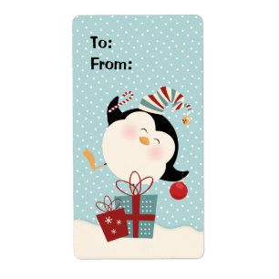 WeihnachtsPinguin-Geschenk-Umbau-Aufkleber
