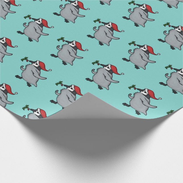 WeihnachtsPinguin Geschenkpapier (Ecke)