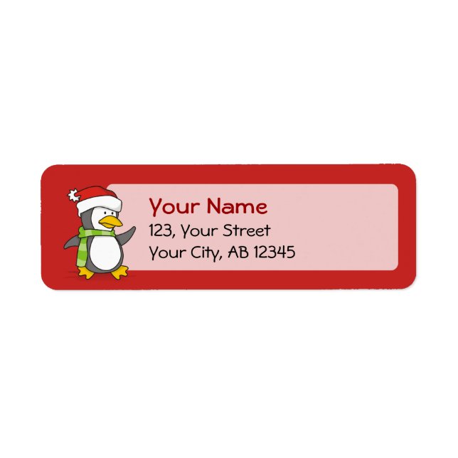 Weihnachtspinguin im Schnee (Vorne)