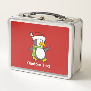 Weihnachtspinguin im Schnee Metall Lunch Box
