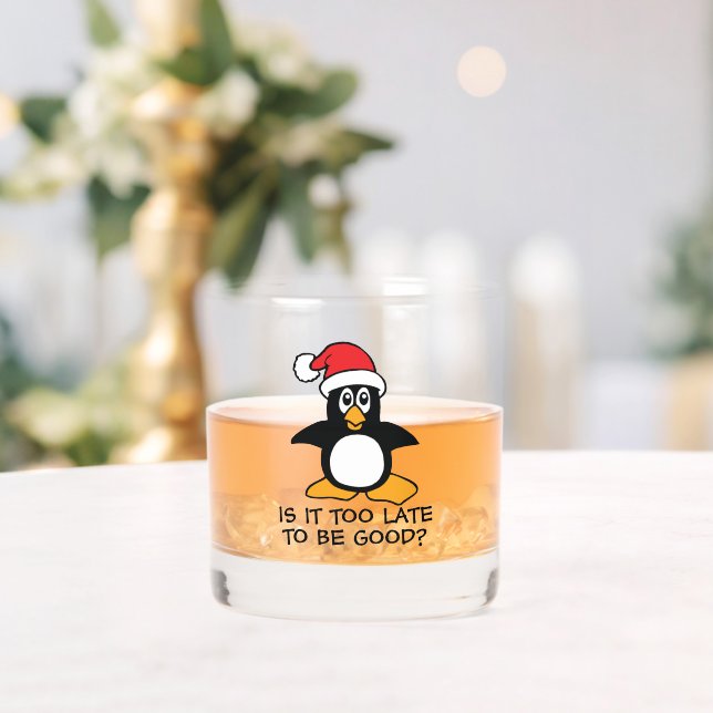 Weihnachtspinguin ist es zu spät, um gut zu sein whiskyglas (Insitu (Hochzeit))