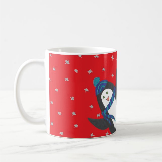 Weihnachtspinguin Kaffeetasse (Links)