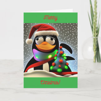 Weihnachtspinguin Karte