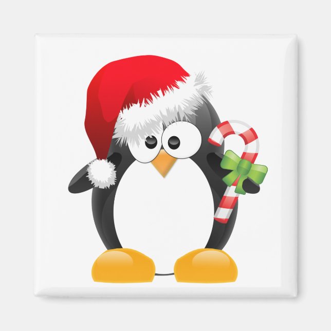 Weihnachtspinguin Magnet (Vorne)