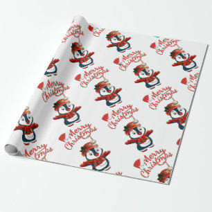 WeihnachtsPinguin-MattPackpapier, 30" x 6' Geschenkpapier