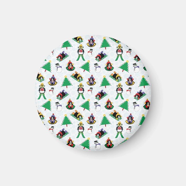 Weihnachtspinguin Ski Magnet (Vorne)