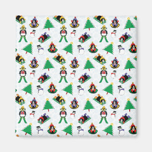 Weihnachtspinguin Ski Magnet