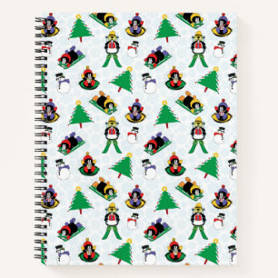 Weihnachtspinguin Ski Notizbuch