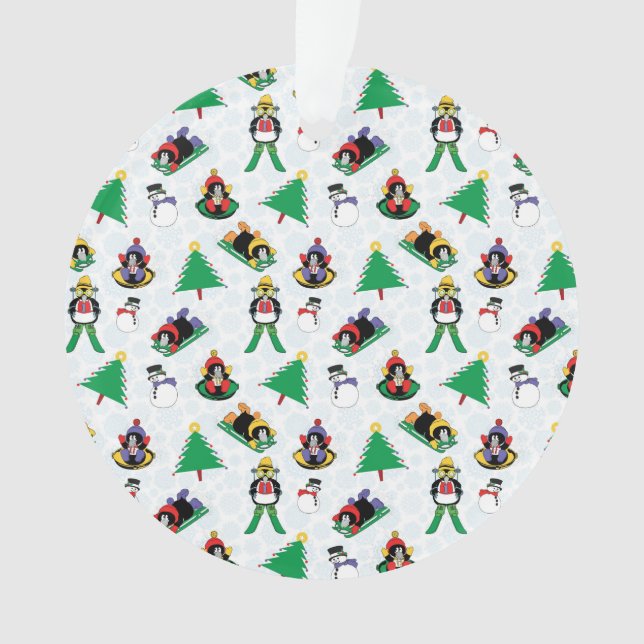 Weihnachtspinguin Ski Ornament (Vorderseite)