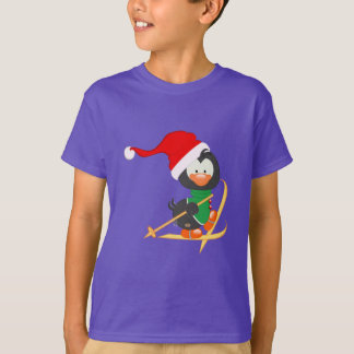 WeihnachtsPinguin-Skifahren T-Shirt