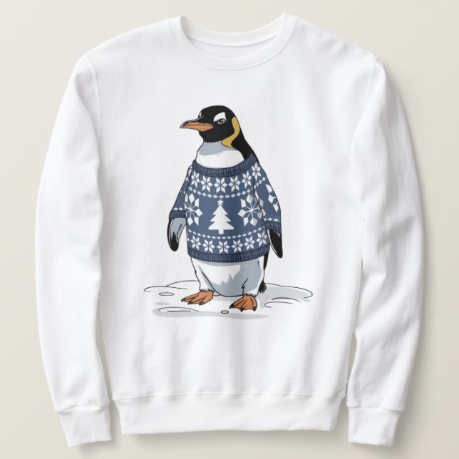 Weihnachtspinguin Sweatshirt (Design vorne)
