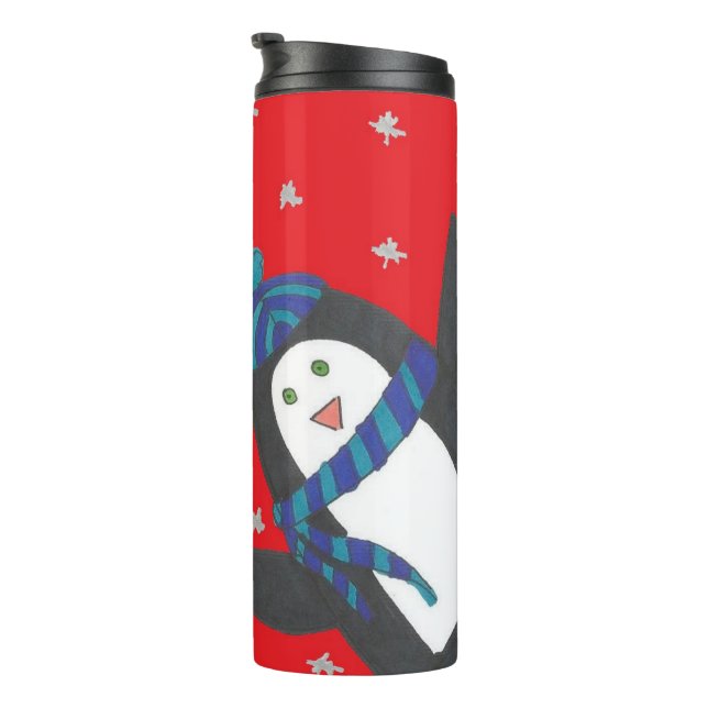 Weihnachtspinguin Thermosbecher (Nach rechts gedreht)