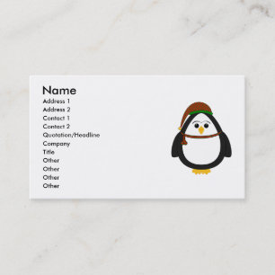 Weihnachtspinguin Visitenkarte