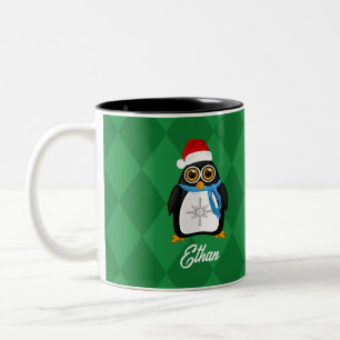 Weihnachtspinguin Zweifarbige Tasse