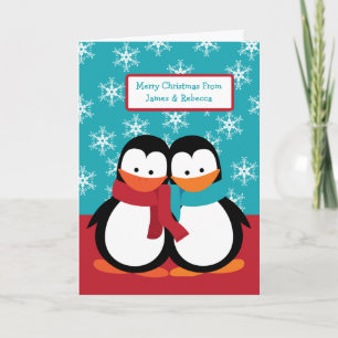 Weihnachtspinguine Feiertagskarte