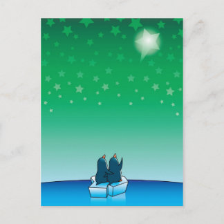 Weihnachtspinguine Feiertagspostkarte