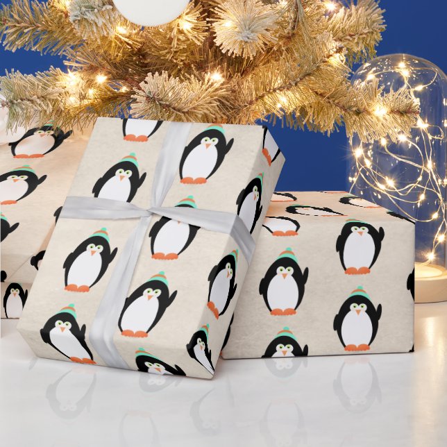 Weihnachtspinguine Geschenkpapier (Feiertage)
