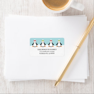 Weihnachtspinguine Labels Adressaufkleber
