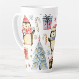 Weihnachtspinguine Latte-Tasse Milchtasse
