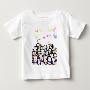 Weihnachtspinguine Party Baby T - Shirt