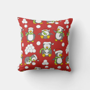 Weihnachtspinguinhintergrund Kissen