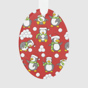 Weihnachtspinguinhintergrund Ornament