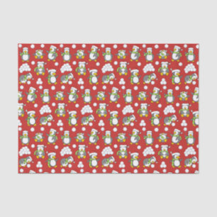 Weihnachtspinguinhintergrund Seidenpapier