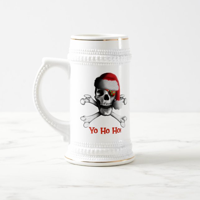 Weihnachtspirat Stein/Tasse Bierglas (Links)