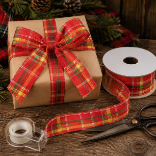 Weihnachtsplaid Satinband