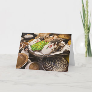 Weihnachtsplätzchen auf Anzeige in einem New York Feiertagskarte