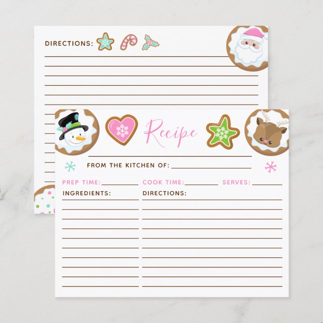 Weihnachtsplätzchen-Austausch Pink und Grüne Rezep (Vorne/Hinten)